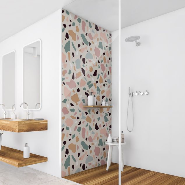 Shower wall cladding - Terazzo Pattern Naples