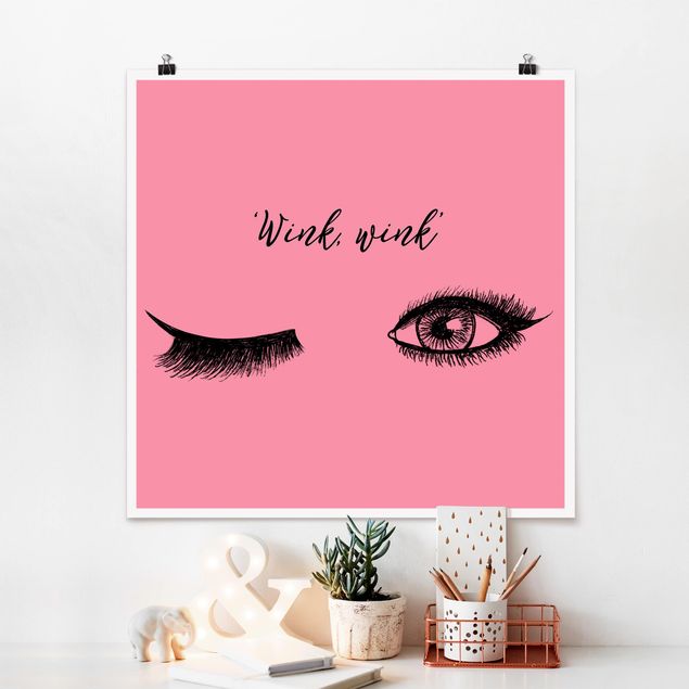 Prints quotes Eyelashes Chat - Wink