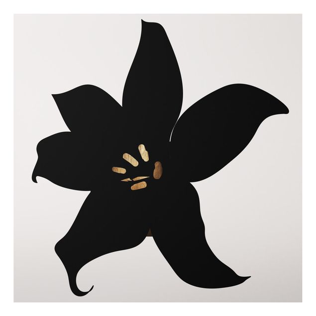Orchid canvas Graphical Plant World - Orchid Black And Gold