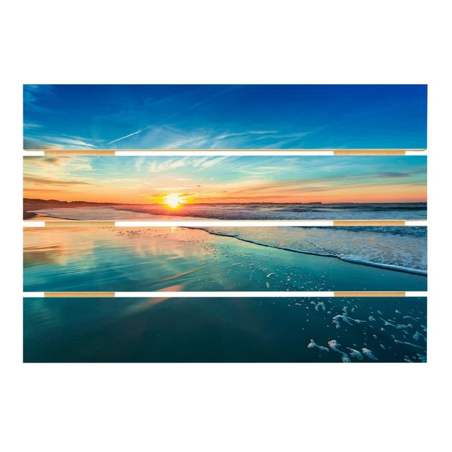 Prints Romantic Sunset By The Sea