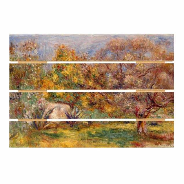 Wood prints landscape Auguste Renoir - Olive Garden