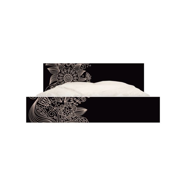 Adhesive films black and white Lovely Floral Background