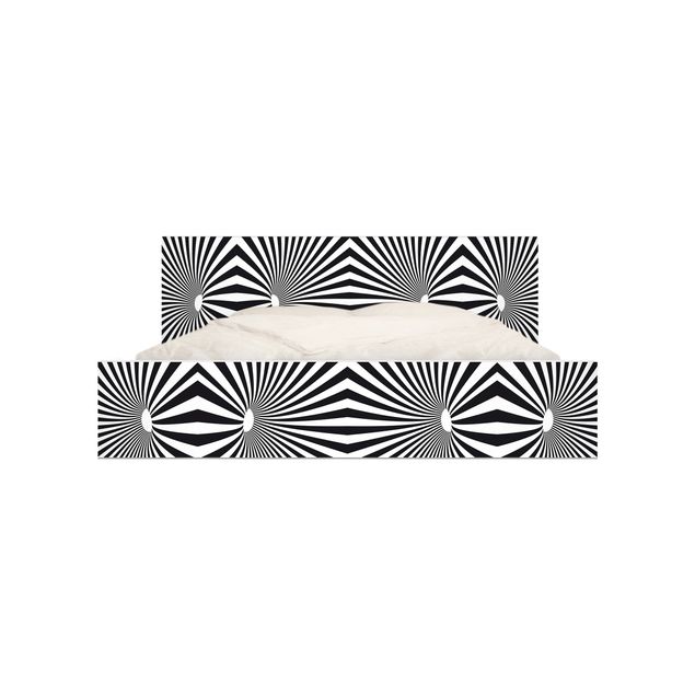 Adhesive films black and white Psychedelic Black And White pattern
