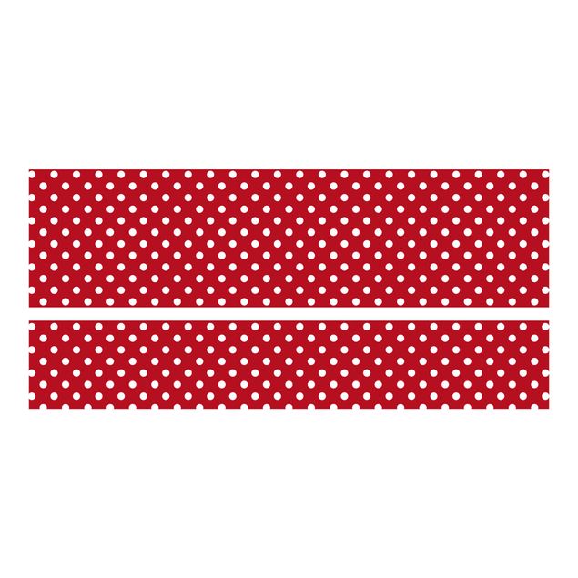 Adhesive film for furniture IKEA - Malm bed 160x200cm - No.DS92 Dot Design Girly Red
