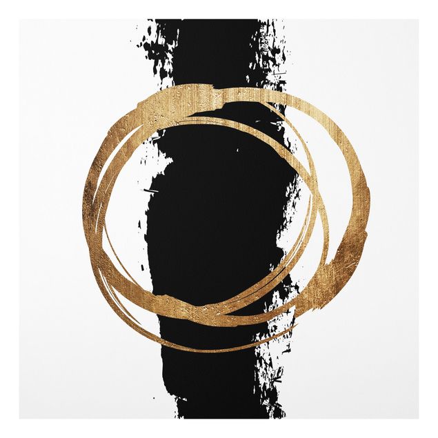 Art prints Abstract Shapes - Gold And Black