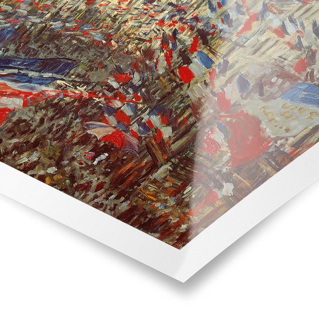 Contemporary art prints Claude Monet - The Rue Montorgueil with Flags