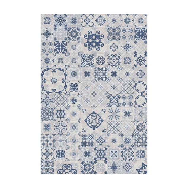 Modern rugs Ceramic Tiles Agadir Blue