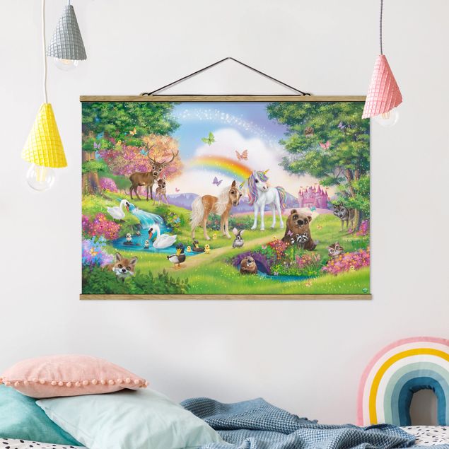 Nursery decoration Enchanted Forest With Unicorn