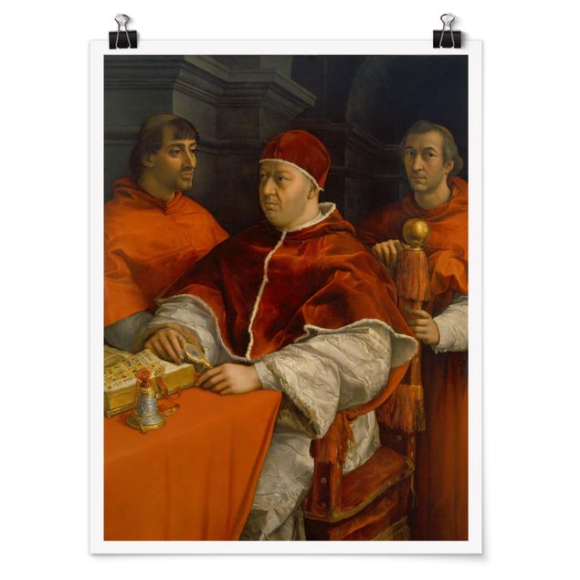 Art posters Raffael - Portrait of Pope Leo X