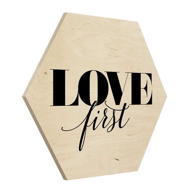 Wood photo prints Love First