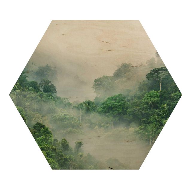 Wood photo prints Jungle In The Fog