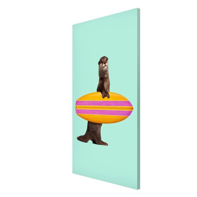 Magnet boards animals Otter With Surfboard