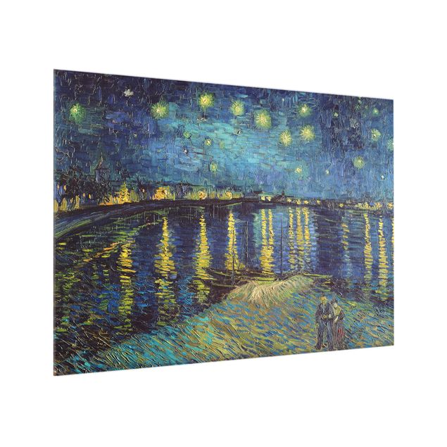 Pointillism art Vincent Van Gogh - Starry Night Over The Rhone