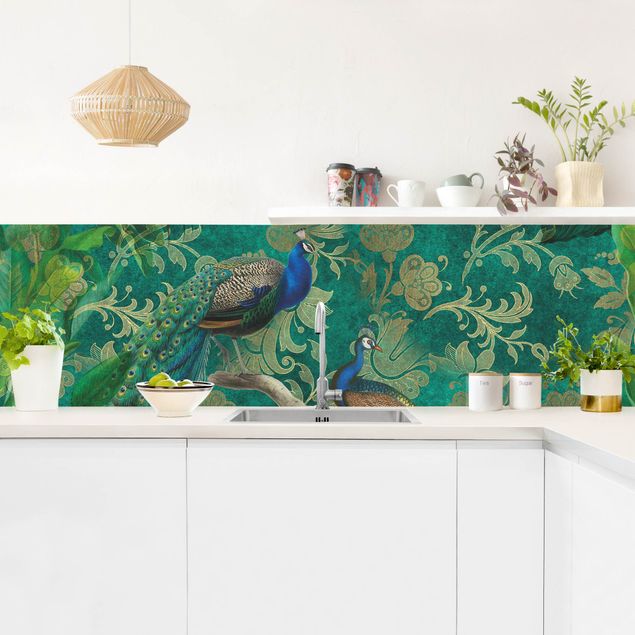 Kitchen Shabby Chic Collage - Noble Peacock II