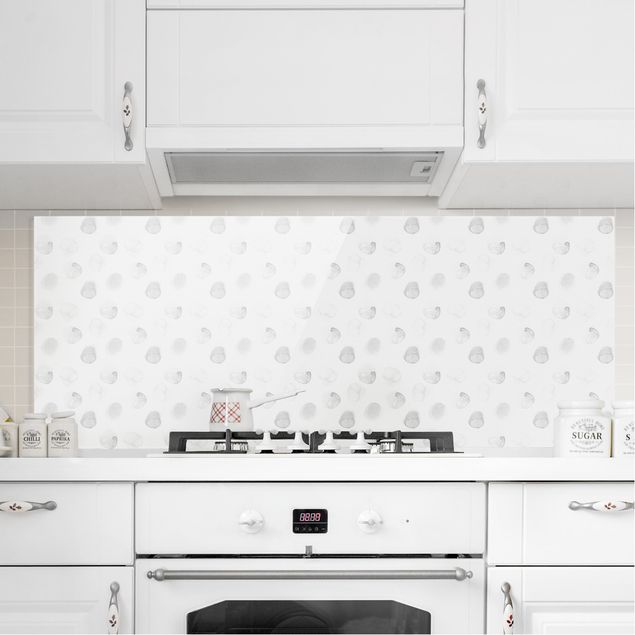 Kitchen Watercolour Dots Gray
