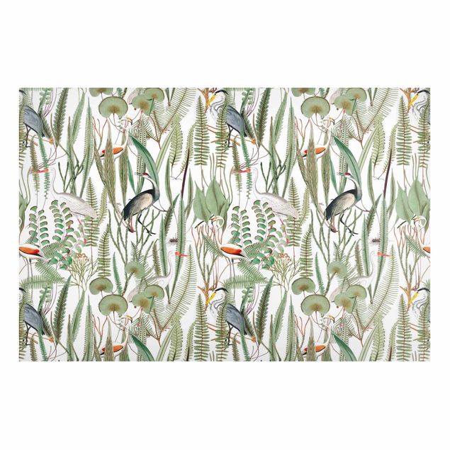 Magnet boards flower Flamingos And Storks With Plants