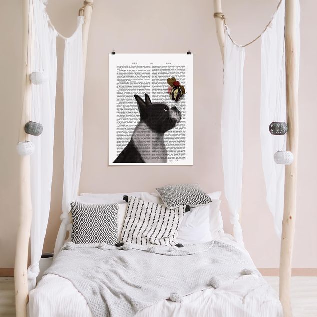 Prints animals Animal Reading - Terrier With Ice