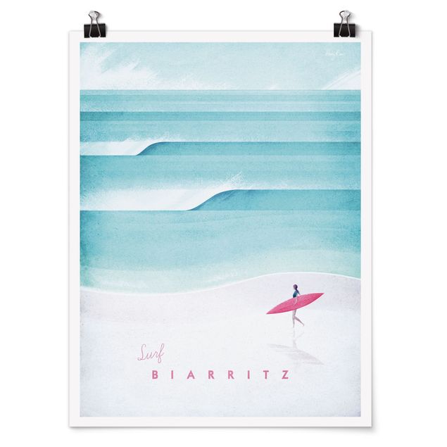 Sea life prints Travel Poster - Biarritz