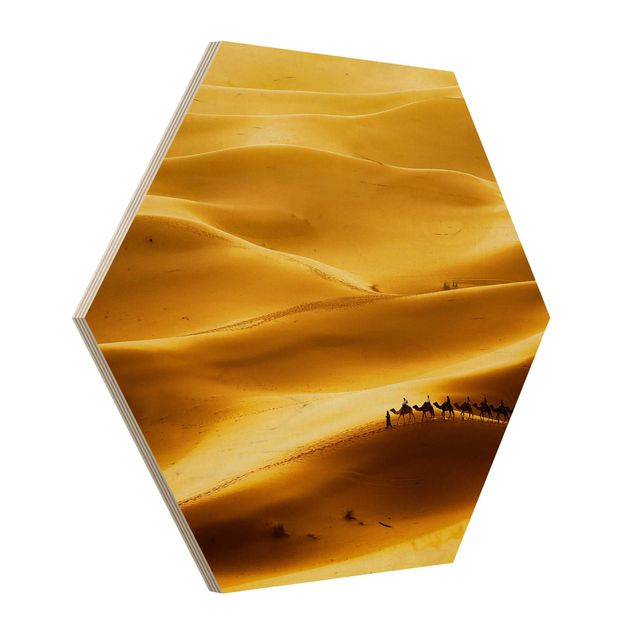 Wood photo prints Golden Dunes