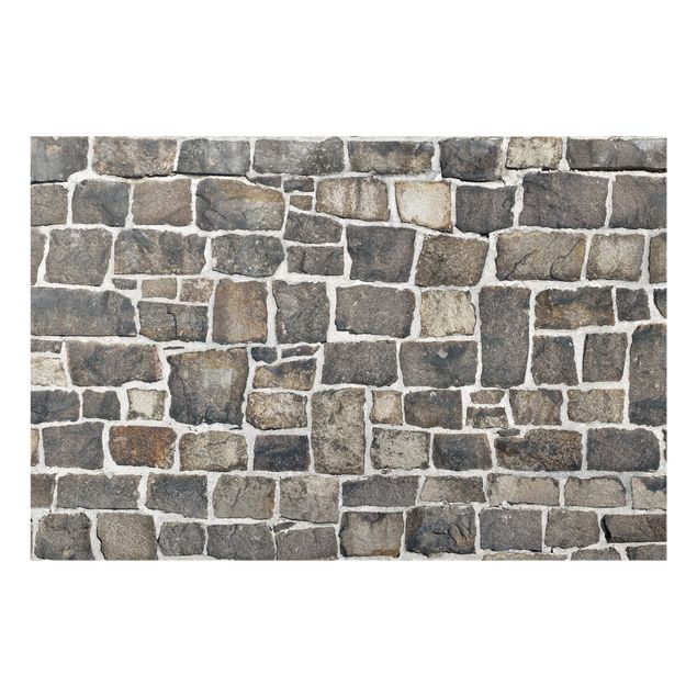 Glass splashbacks Crushed Stone Wallpaper Stone Wall