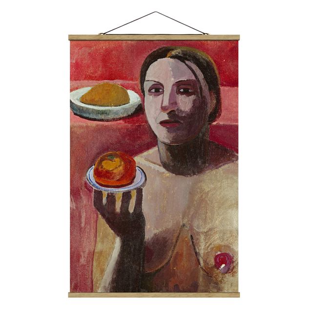Art posters Paula Modersohn-Becker - Semi-nude Italian Woman with Plate