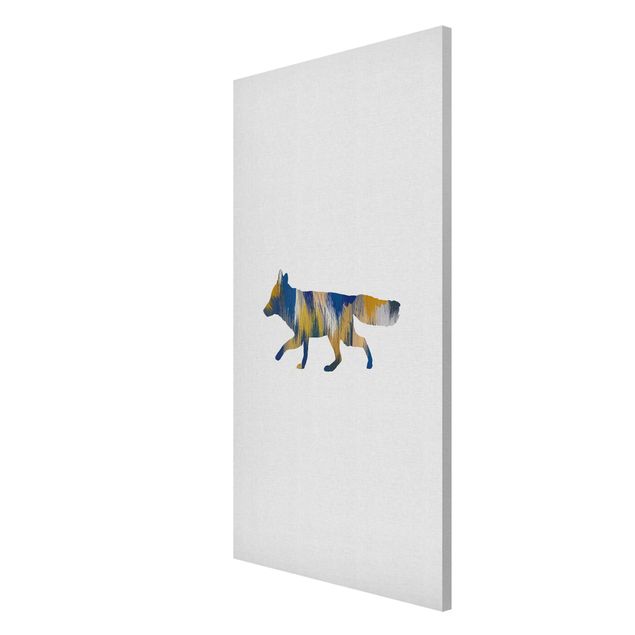 Animal canvas Fox In Blue And Yellow