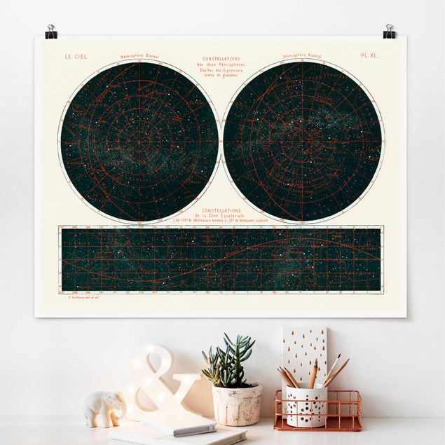 Kitchen Vintage Illustration Constellations