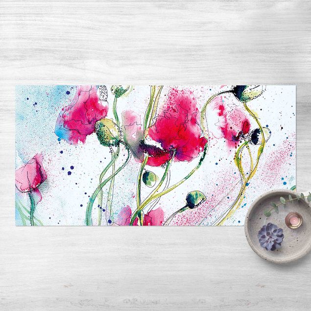 outdoor mat Painted Poppies