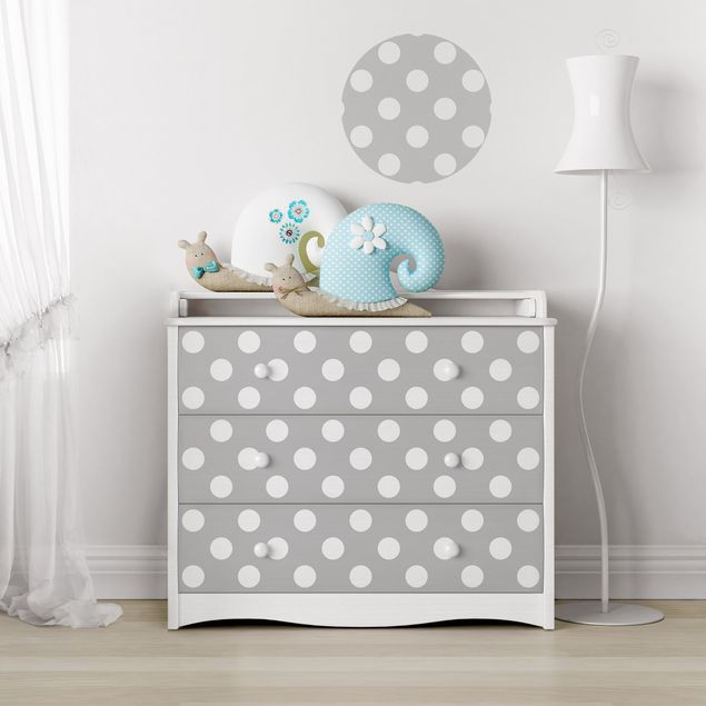 Adhesive films for furniture patterns White Dots On Gray