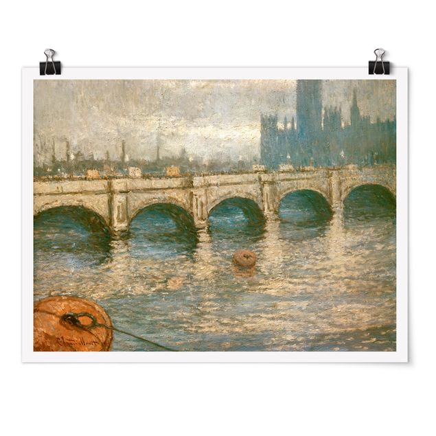 Art styles Claude Monet - Thames Bridge And Parliament Building In London