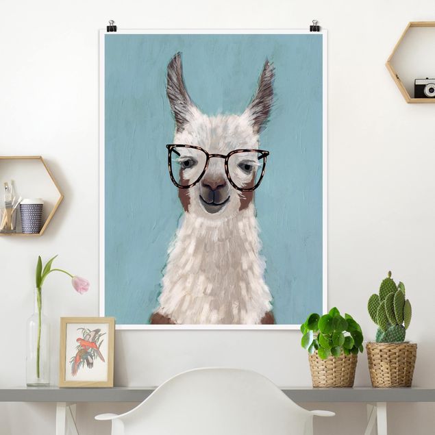 Kitchen Lama With Glasses II