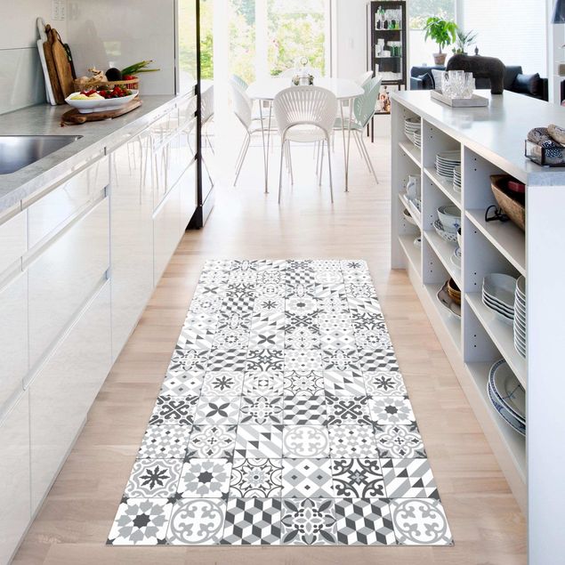 Kitchen Geometrical Tile Mix Grey