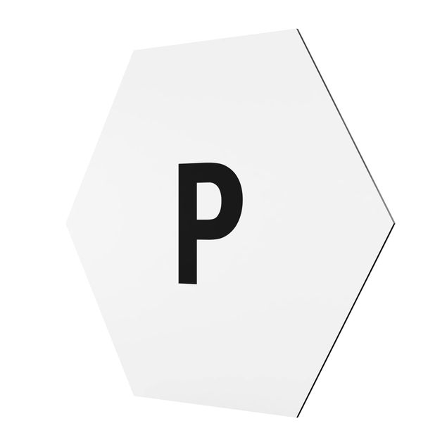 Hexagon shape pictures Letter White P