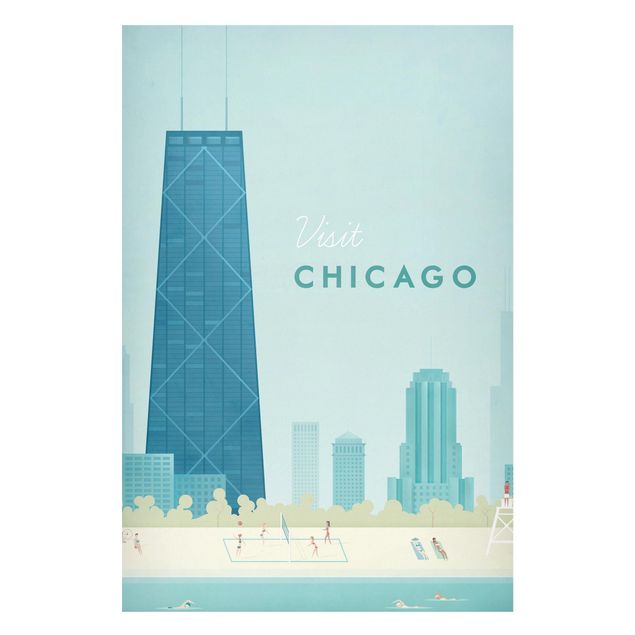 Art prints Travel Poster - Chicago