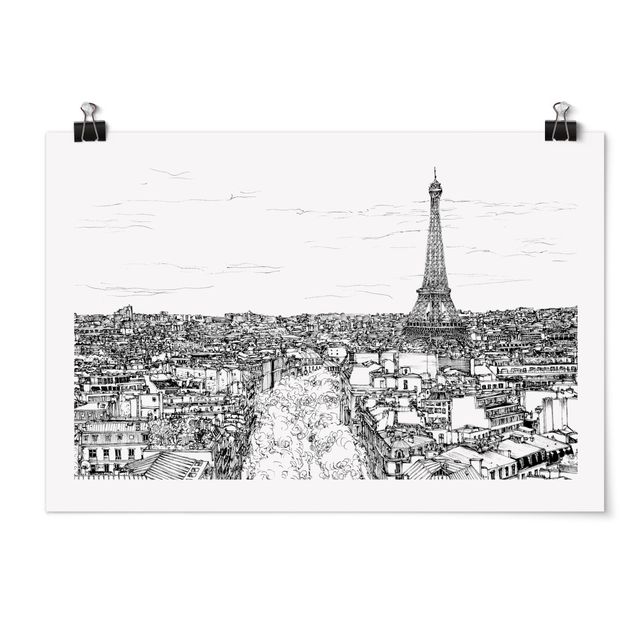 Contemporary art prints City Study - Paris