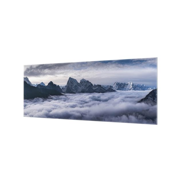 Glass Splashback - Sea Of ​​Clouds In The Himalayas - Panoramic