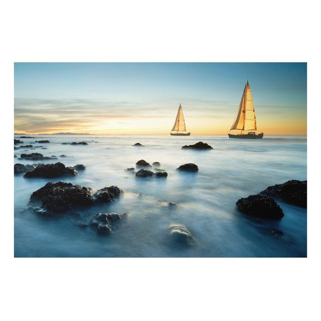 Landscape canvas prints Sailboats On the Ocean