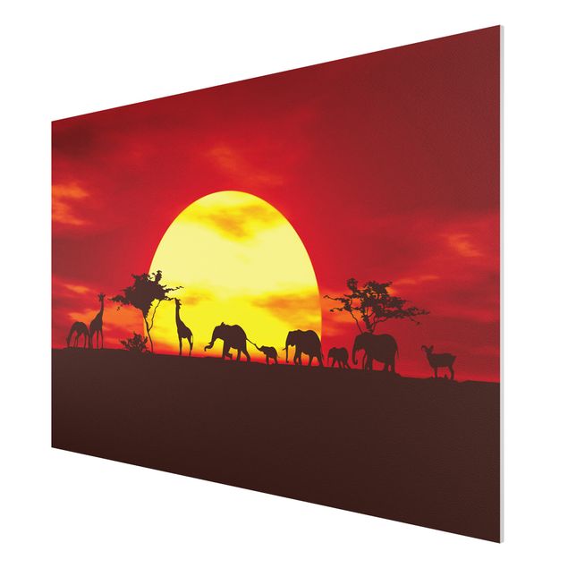 Landscape canvas prints No.CG80 Sunset Caravan