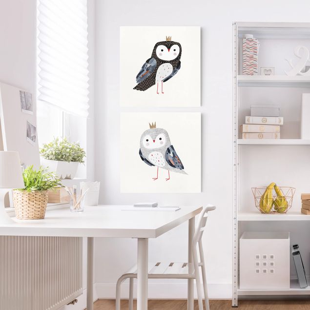 Nursery wall art Winning Owl Set I