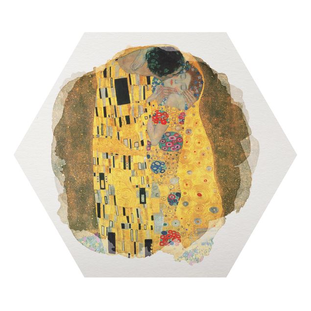 Modern art prints WaterColours - Gustav Klimt - The Kiss