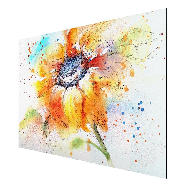 Flower print Painted Sunflower