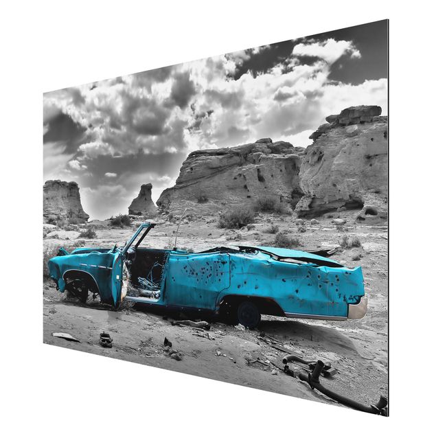 Prints modern Turquoise Cadillac