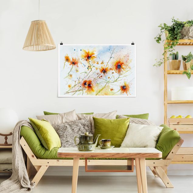 Floral canvas Painted Flowers