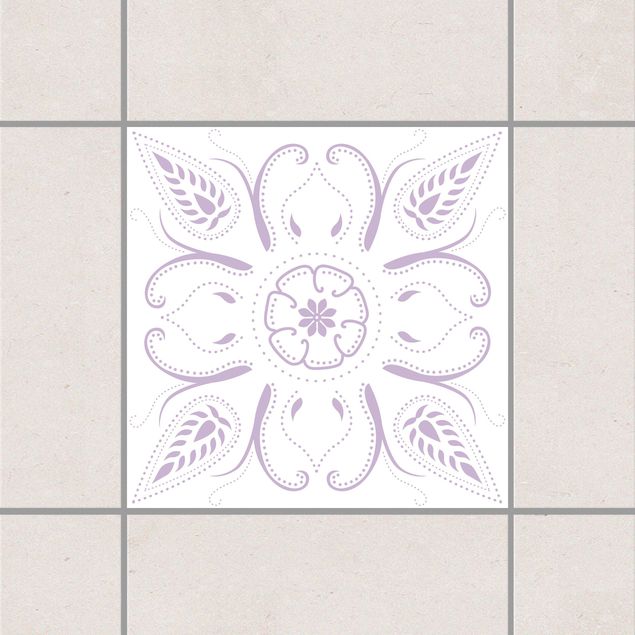 Tile films patterns Bandana White Lavender