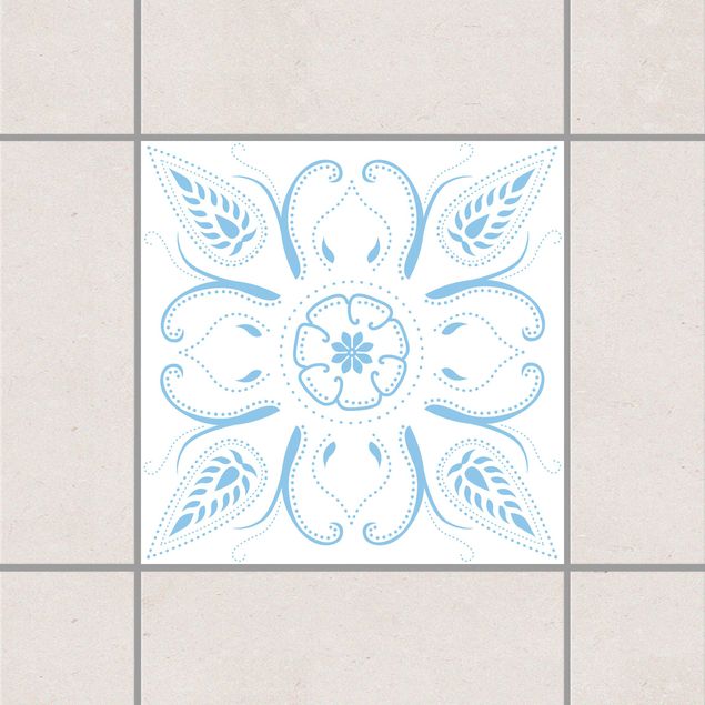 Tile films patterns Bandana White Light Blue