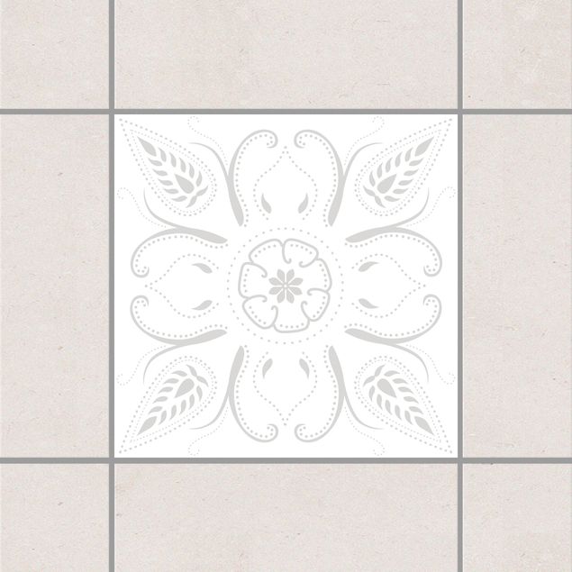 Tile films patterns Bandana White Light Grey
