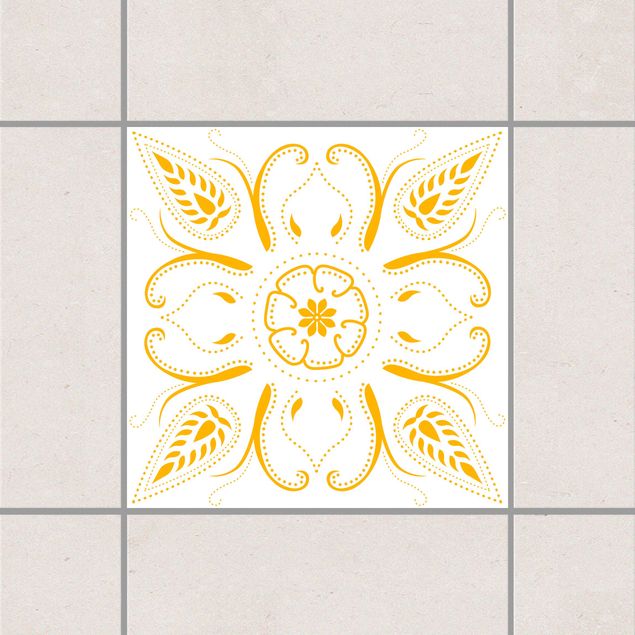 Tile films patterns Bandana White Melon Yellow