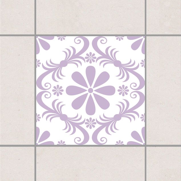Kitchen Flower Design White Lavender
