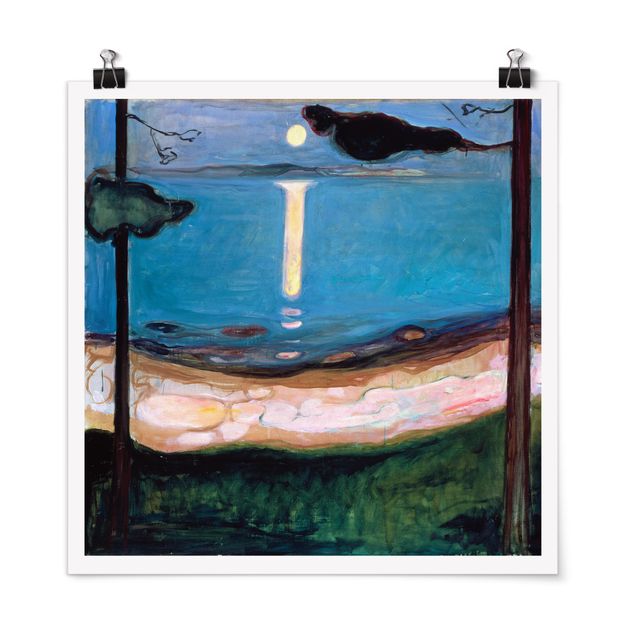 Post impressionism art Edvard Munch - Moon Night