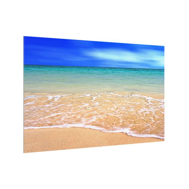Glass splashback beach Indian Ocean